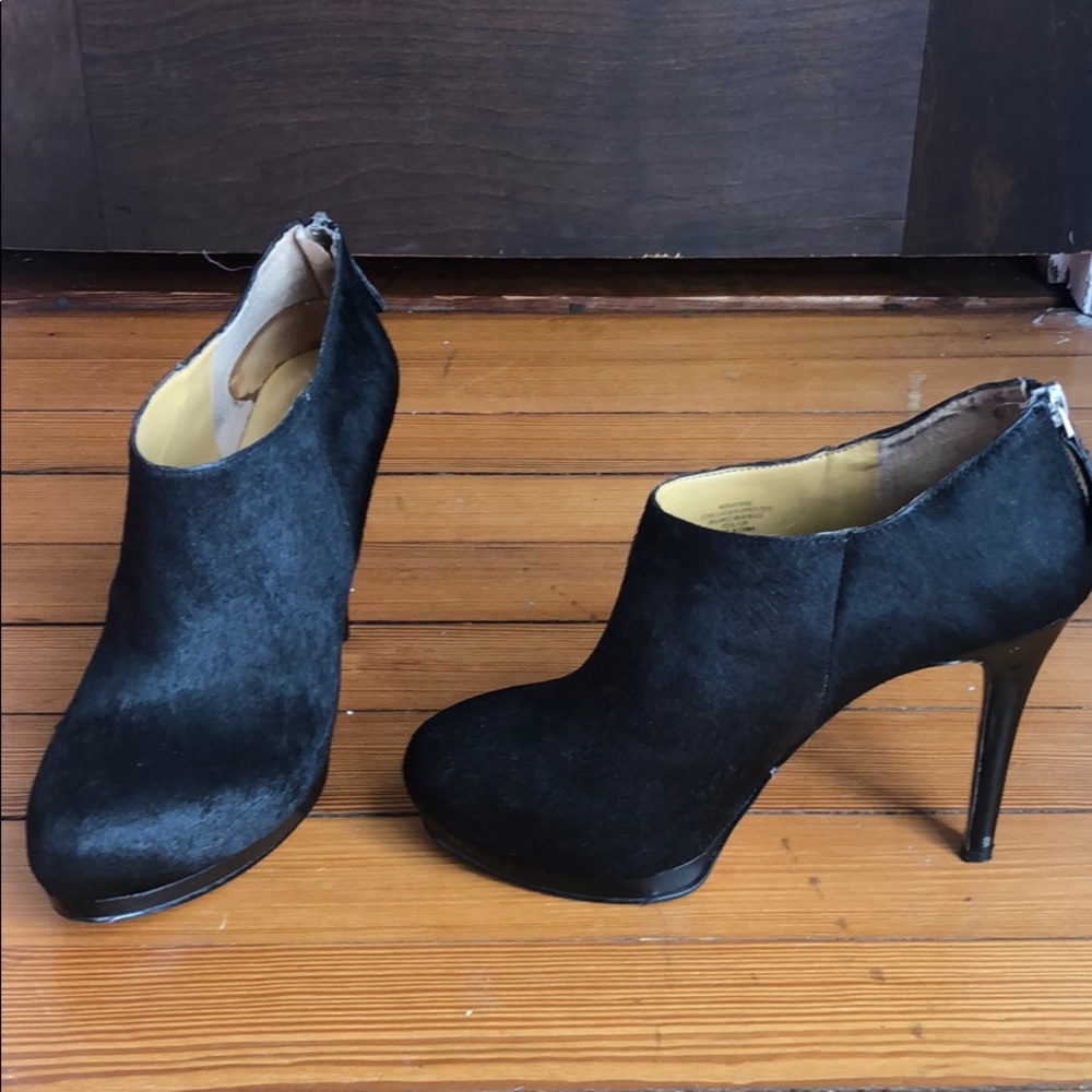Nine West Haywire Black Pony Booties